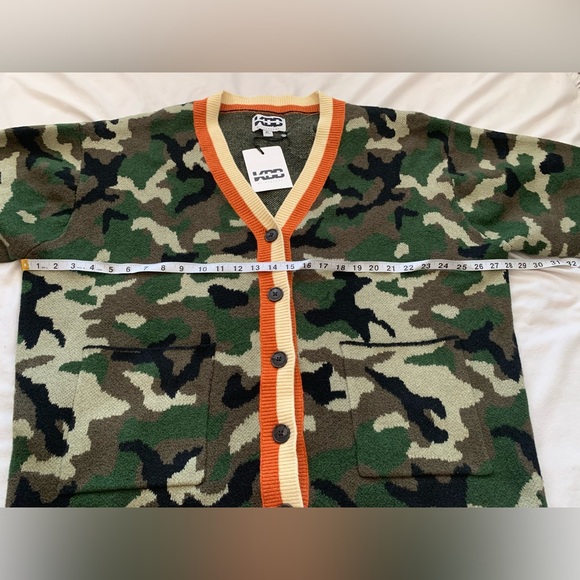 NWT KBB by KAHLANA Women's 'The Slouchy Cardigan Olive Camo Size XL - Picture 10 of 15